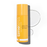 Timeless frasco frontal mostrando diseño y beneficio de luminosidad