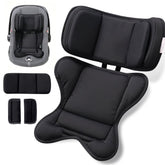 TinlyFinly inserto frontal en silla de auto mostrando ajuste seguro y confort
