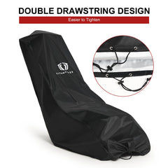 TITANCOVERS funda instalada en cortacésped como protección exterior efectiva