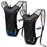 TNYSPORT frontal de mochila hidratación mostrando diseño compacto y ligereza