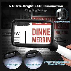 Tobegiga uso leyendo periódico con luz LED para mayor comodidad