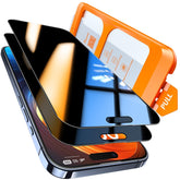 TOCOL protector frontal empaquetado mostrando ajuste para iPhone 16 y privacidad