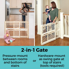 Toddleroo Supergate close-up of ergonomic handle for easy one-handed use