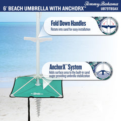 Tommy Bahama anclaje ANCHORX en arena ofreciendo estabilidad superior
