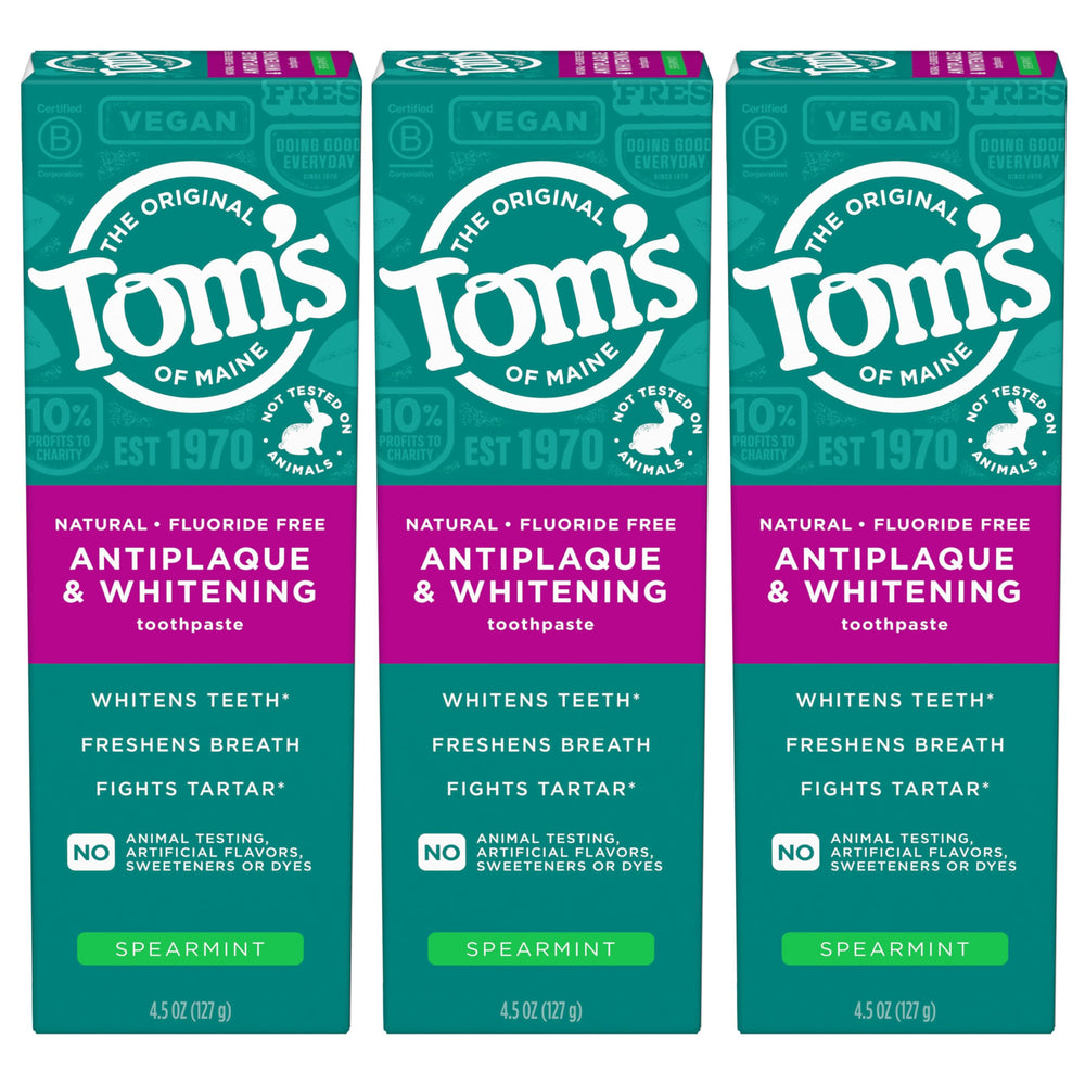 Tom's of Maine frontal del tubo mostrando el diseño y claridad del producto