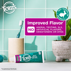 Tom's of Maine textura de la pasta para apreciar consistencia y suavidad