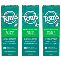 Tom's of Maine frontal del paquete mostrando diseño y beneficio fresco