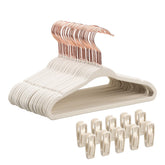 Tonswachic perchas frontal mostrando paquete y color beige, ahorro de espacio
