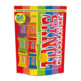 Tony’s Chocolonely frente de bolsa Tiny Tony mostrando variedad y conveniencia