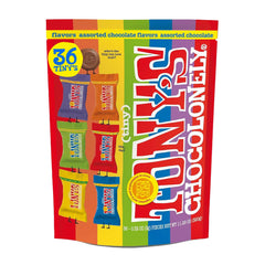 Tony’s Chocolonely frente de bolsa Tiny Tony mostrando variedad y conveniencia