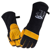 TOPDC guantes frontal mostrando largo de 16 pulgadas y protección completa