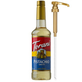 Torani botella frontal pistachio con diseño claro y enfoque práctico