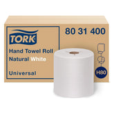 Tork paquete frontal mostrando seis rollos, solución económica y profesional