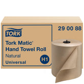 Tork paquete frontal mostrando 6 rollos, ahorro y disponibilidad prolongada