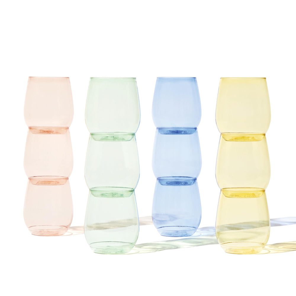 TOSSWARE copa POP 14oz vista frontal, apariencia cristalina y elegante