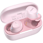 TOZO A1 estuche abierto mostrando auriculares y autonomía portable