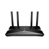 TP‑Link Archer AX10 vista frontal con LEDs y carcasa robusta, señal estable