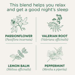 Traditional Medicinals ingredientes: raíz de valeriana, pasiflora, toronjil y menta