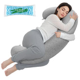 TranquilRelax vista frontal de la almohada en C mostrando forma y soporte