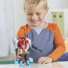 Transformers dos figuras escala 7 pulgadas comparadas, marca Transformers para coleccionistas