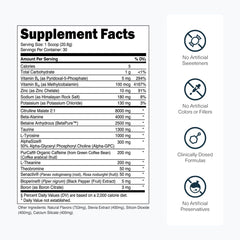 Transparent Labs etiqueta Bulk con lista de ingredientes transparente y claridad informativa