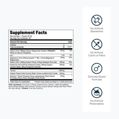 Transparent Labs etiqueta detallada con lista de ingredientes para transparencia