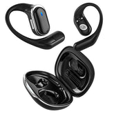 TRAUSI auriculares open-ear frontal mostrando diseño y ajuste seguro