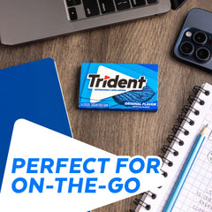 Trident paquete en mano para comparar tamaño y portabilidad