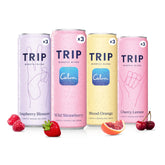 TRIP pack frontal mostrando las 12 latas y diseño atractivo