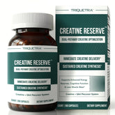 Triquetra Health frasco frontal mostrando Creatine Reserve y beneficios
