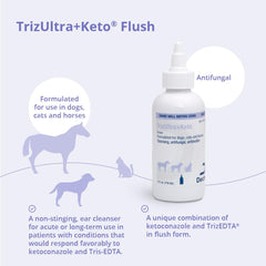 TrizUltra + Keto aplicado en oído de perro para limpieza efectiva