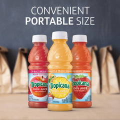 Tropicana botella en lonchera demostrando conveniencia para llevar
