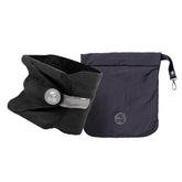 Trtl pillow front view showing black wrap and compact support for comfortable travel