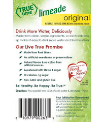 True Citrus vaso servido con Limeade y hielo, refresco instantáneo