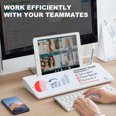 TSJ OFFICE top tray holding smartphone and notepad for quick reference