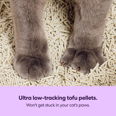 TUFT + PAW textura de pellets de tofu mostrando absorción y aspecto fino