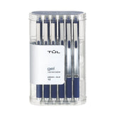 TUL paquete frontal de 12 bolígrafos gel 0,7 mm mostrando apariencia profesional y ahorro