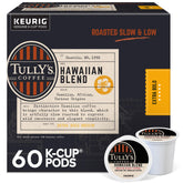 Tully's envase frontal K-Cup mostrando diseño y cantidad útil