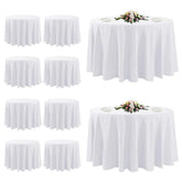 TUOTPE mantel redondo frontal mostrando cobertura completa y elegancia