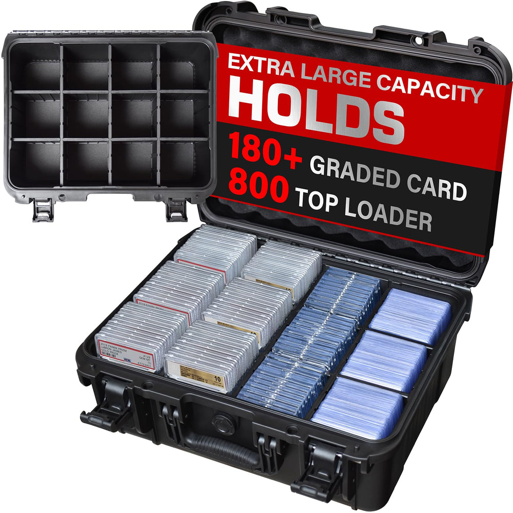 Turokacase vista frontal de la caja que protege slabs y organiza colección