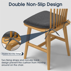 TushGuard cojín colocado en silla de comedor, asiento más confortable