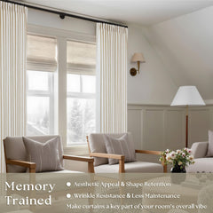 TWODRAPES textura de lino 400GSM mostrando tacto natural y cuerpo
