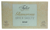 TYLER CANDLE COMPANY paquete frontal mostrando caja de 40 hojas, aroma y facilidad
