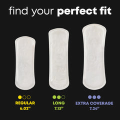 U by Kotex protector desplegado mostrando cobertura extra y delgadez