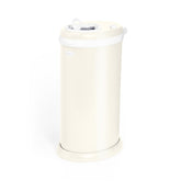 Ubbi cubo pañales frontal ivory mostrando diseño elegante y control de olores