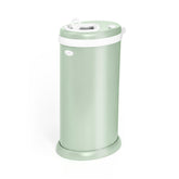 Ubbi bote para pañales frontal en verde salvia, diseño elegante y discreto