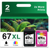 Ubinki pack 67XL frontal mostrando embalaje y compatibilidad, ahorro garantizado