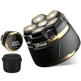 Ufree vista frontal del cuerpo de la afeitadora con diseño ergonómico y control sencillo
