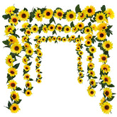 Uieke guirnalda frontal con girasoles mostrando color vibrante y volumen