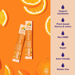 Ultima Replenisher close-up de ingredientes y electrolitos listos